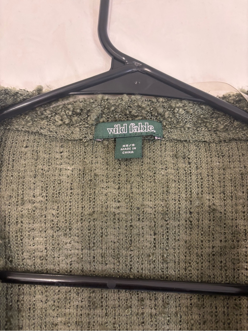 Bundle of Cozy Open-Front Bouclé Cardigan Sweaters - Olive & Black - Picture 4 of 6